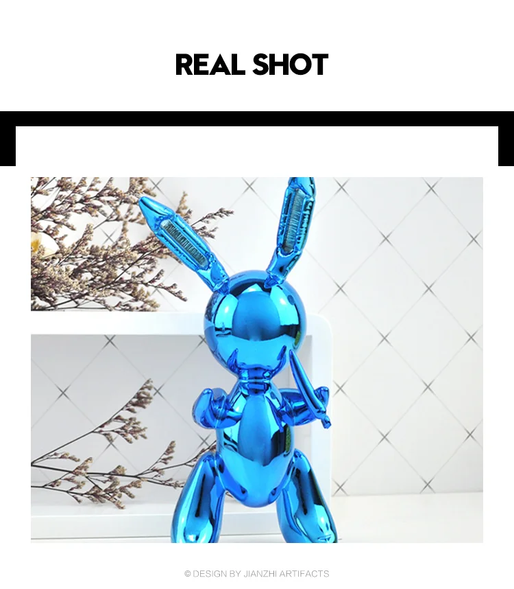 balloon rabbit sculpture home decoration art and craft garden decoration creative statue
