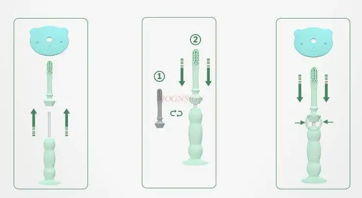 

Baby Toothbrush Children Silicone Training Baby 0-2-3 Years Old Baby Deciduous Teeth Oral 360 Degree Cleaning Soft Hair Sale