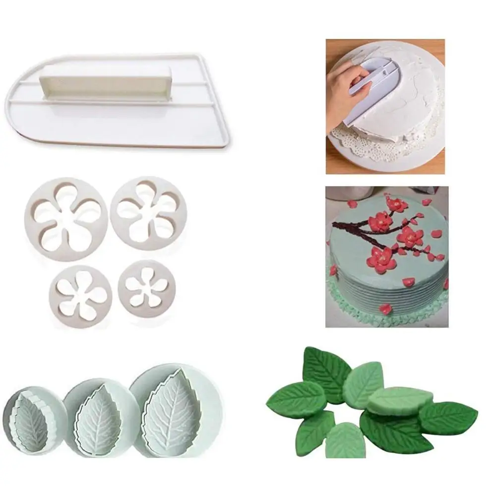 86 шт./упак. цветок Fondant (сахарная) Обледенение Плунжерные Торт Формочки для