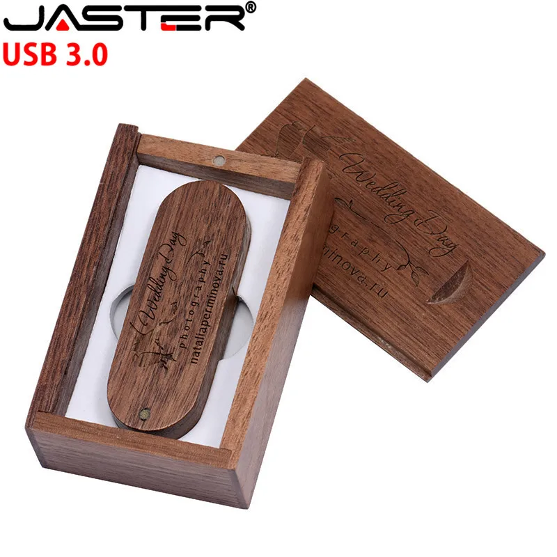 USB флеш накопитель JASTER деревянный в коробке 64/16/32 ГБ|USB флэш-накопители| |