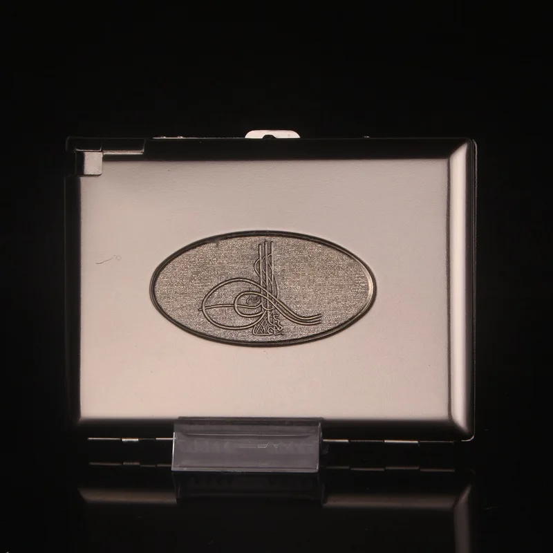 (20 сигарет) Мужская Винтаж металлическая сигаретная чехол с бутан газовой