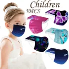 Детская одноразовая маска для лица с принтом планеты бабочки, детская маска, одноразовая маска для лица, 3-слойная маска с петлями для ушей, 50 шт., бесплатная доставка