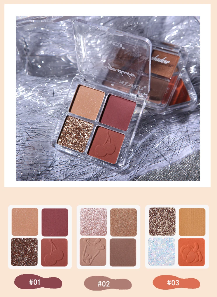 1 шт. макияж 4 цвета Тени для век матовые Перламутровые тени пигмент стойкие