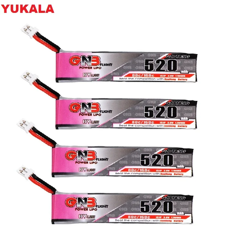 2 шт./4 шт. 520 мАч 3 8 в 80C HV Lipo батарея PH2.0 разъем для Emax Tinyhawk Snapper7 E010 M80S Tiny7 Beta85|Детали и