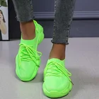 Женская сетчатая дышащая повседневная обувь, Новинка лета 2021, однотонная спортивная обувь на шнуровке, удобные и светильник кроссовки для бега