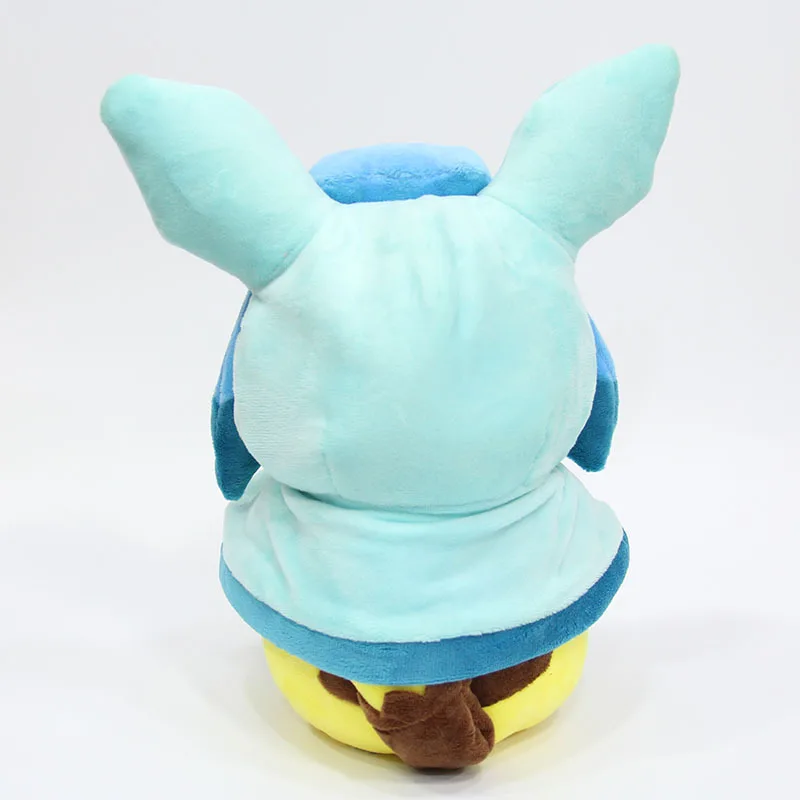 28 см карманные животные Пикачу Косплей Eevee плюшевые игрушки Gengar мягкие куклы Eevee с плащом Cos игрушка Пикачу детский подарок SA1884