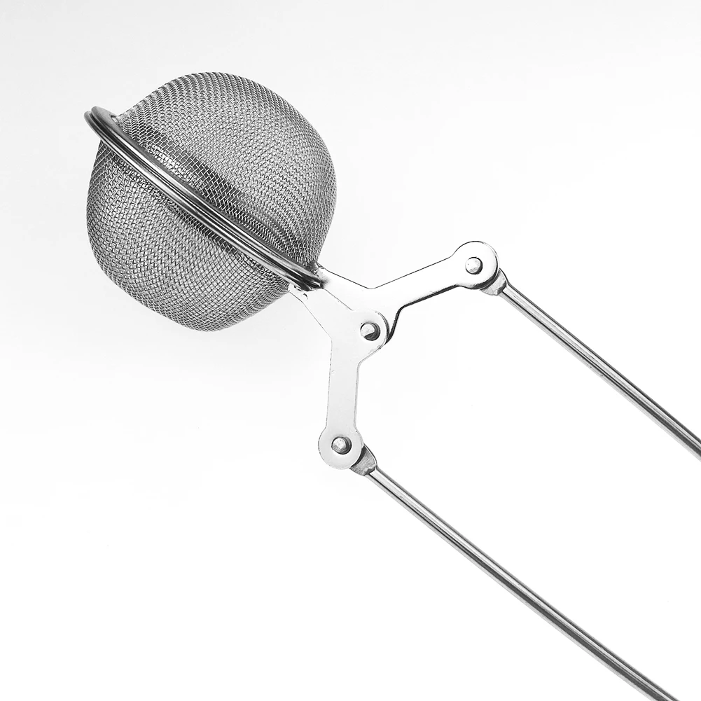 Зажим ручка Нержавеющая сталь Чай Infuser Сфера с черной фильтр Кофе K888|Ситечки для