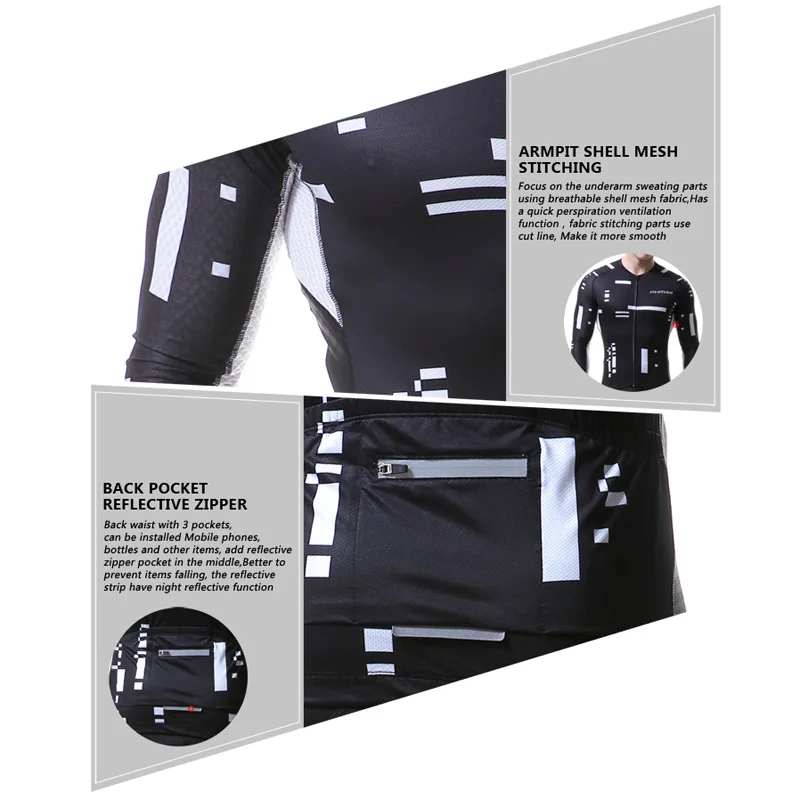 Высококачественные мужские трикотажные изделия PHMAX для велоспорта с длинным