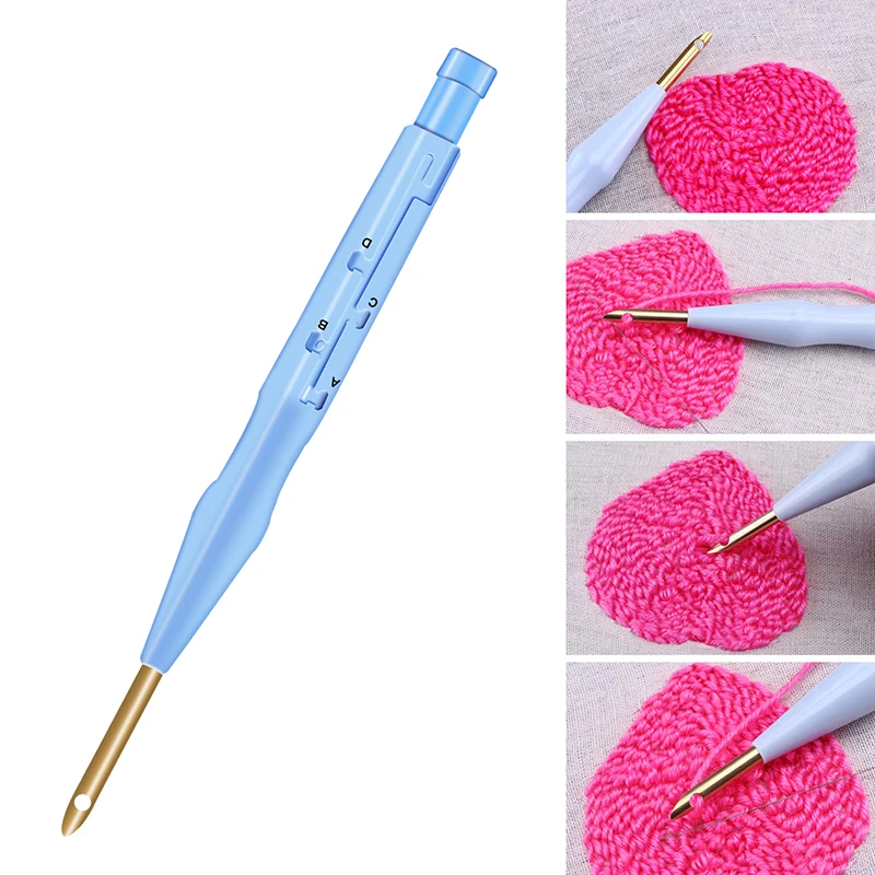 

MIUSIE 1PCS Plastic Punch Needle Embroidery Pen Set Adjustable Punch Needle Weaving Tool Interchangeable Punch Needle