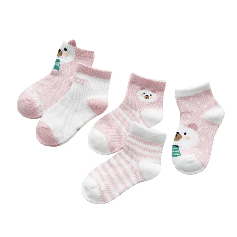5 pares/lote de calcetines para beb&eacute; y ni&ntilde;os de 0 a 2 a&ntilde;os, calcetines de malla de algod&oacute;n para ni&ntilde;a, calzas para reci&eacute;n nacidos y ni&ntilde;o peque&ntilde;o, accesorios para ropa de beb&eacute;-3