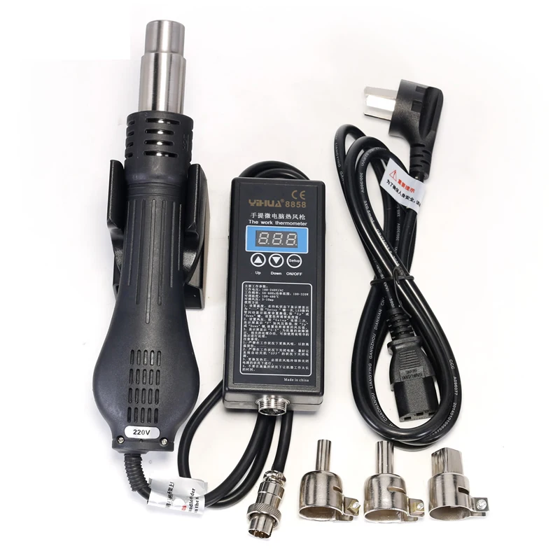 Hot air gun 8858 Micro Rework soldering station LED Digital Hair dryer for soldering 700W Heat Gun welding repair tools