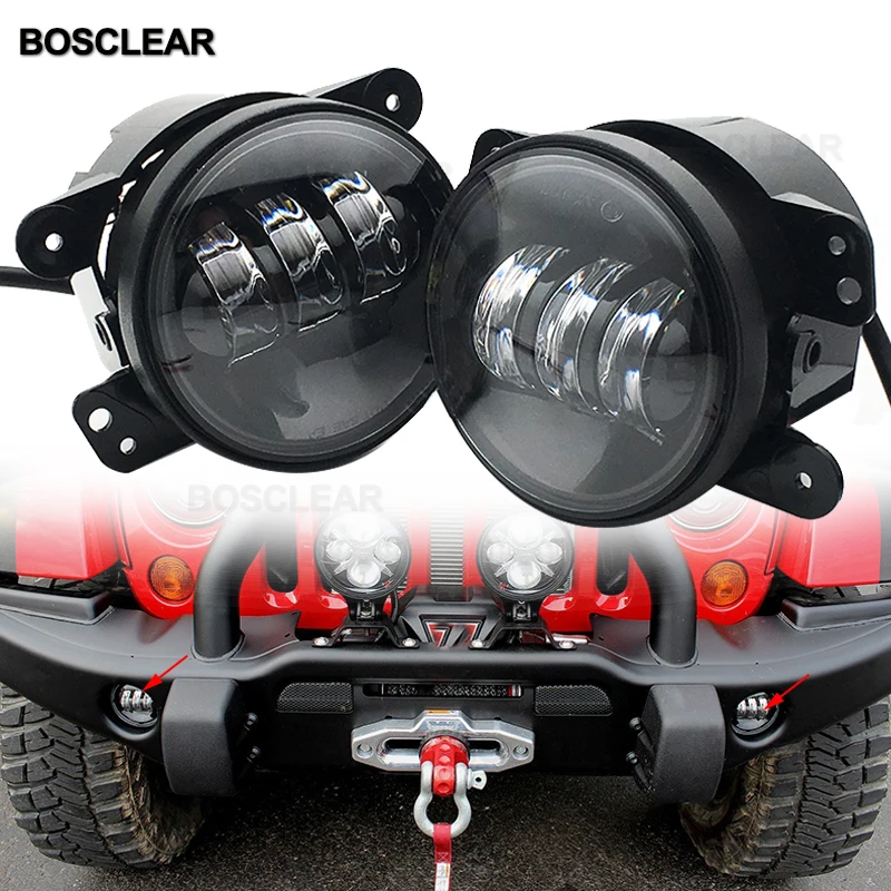 2X4Inch круглые светодиодные противотуманные фары внедорожные Противотуманные для