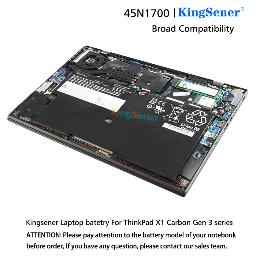 

KingSener 00HW003 SB10F46441 45N1700 Laptop Battery For Lenovo ThinkPad X1 Carbon Gen3 2015 SB10F46441 SB10F46440 15.2V 50WH