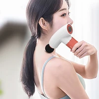 mini electric muscle massage gun deep tissue vibration relief pain relax fitness equipment noise reduction with 3 massage heads