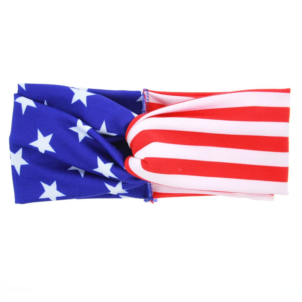 2019 модная детская тюрбан с изображением американского флага эластичная ткань