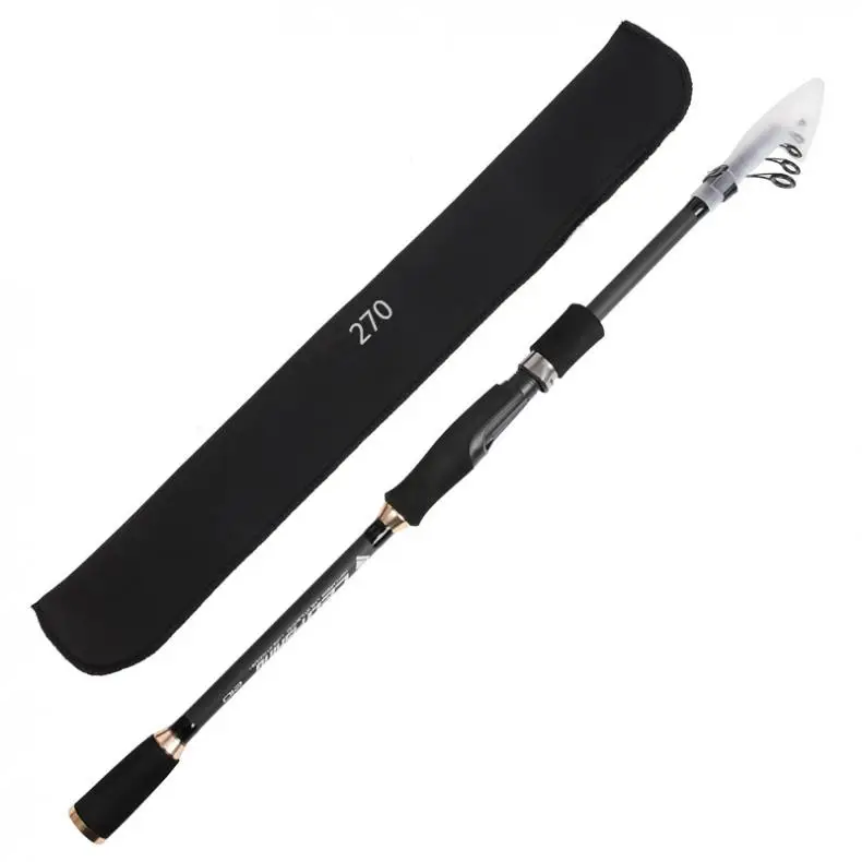 

2.7m Carbon Lure Fishing Rod Straight Shank 7 Section Telescopic Ultra Light Travel Carbon Fiber Fishing Pole Lure Tackle Hot