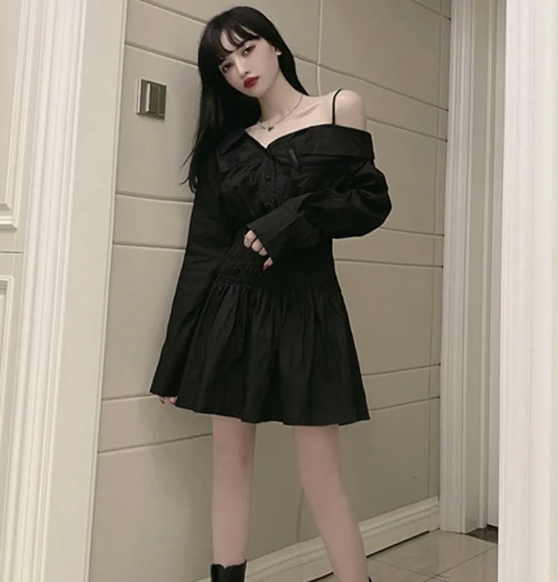 

2021 spring Women Sexy Off Shoulder Dress Loose Dress Bodycon Irregular Dresses