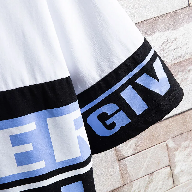 

T-shirt and Pants Men's Casual Suit Cotton Youth Fashion Patchwork Letter T-Shirt + Trousers Set Plus Size(M-3XL)