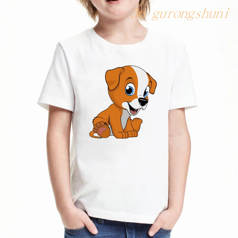 Детская футболка с рисунком собаки бульдога для мальчиков кавайные пуделы