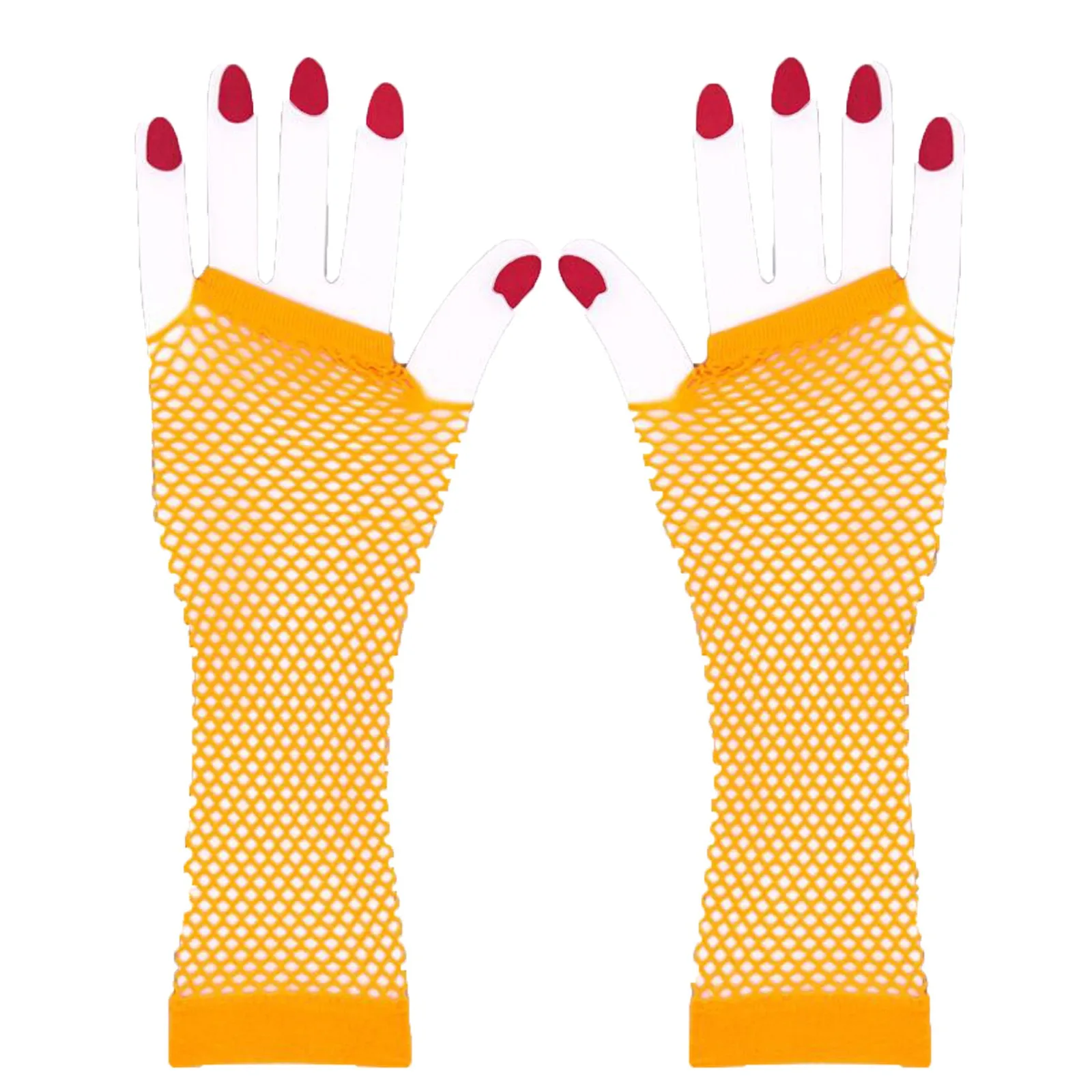 

Winter Gloves Women Fingerless nylon mesh gloves wrist elastic mesh gloves for girls women clothing