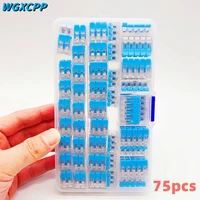 75 pcs plug in connection terminal blockuniversal quick cable connectors compact accessoryelectrical connectorwiring 2 5 pin