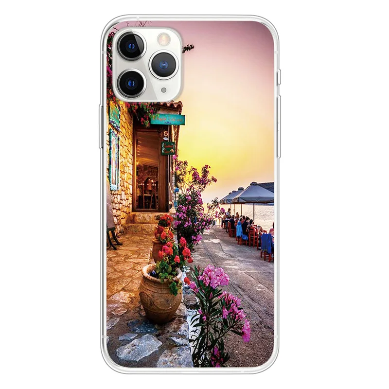 Париж Эйфелева башня небоскреб Радуга озеро пейзаж задняя крышка телефона чехол