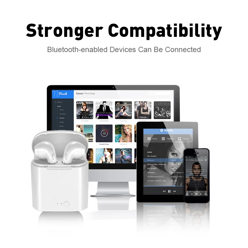 Мини i7s tws Bluetooth наушники Беспроводные стереонаушники беспроводные Спортивная
