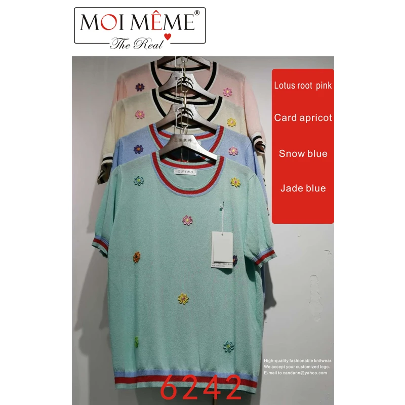 

2021New style for women Sunshine Little Flower New Fashion Women's Knitwear Casual Women's Knitted Top