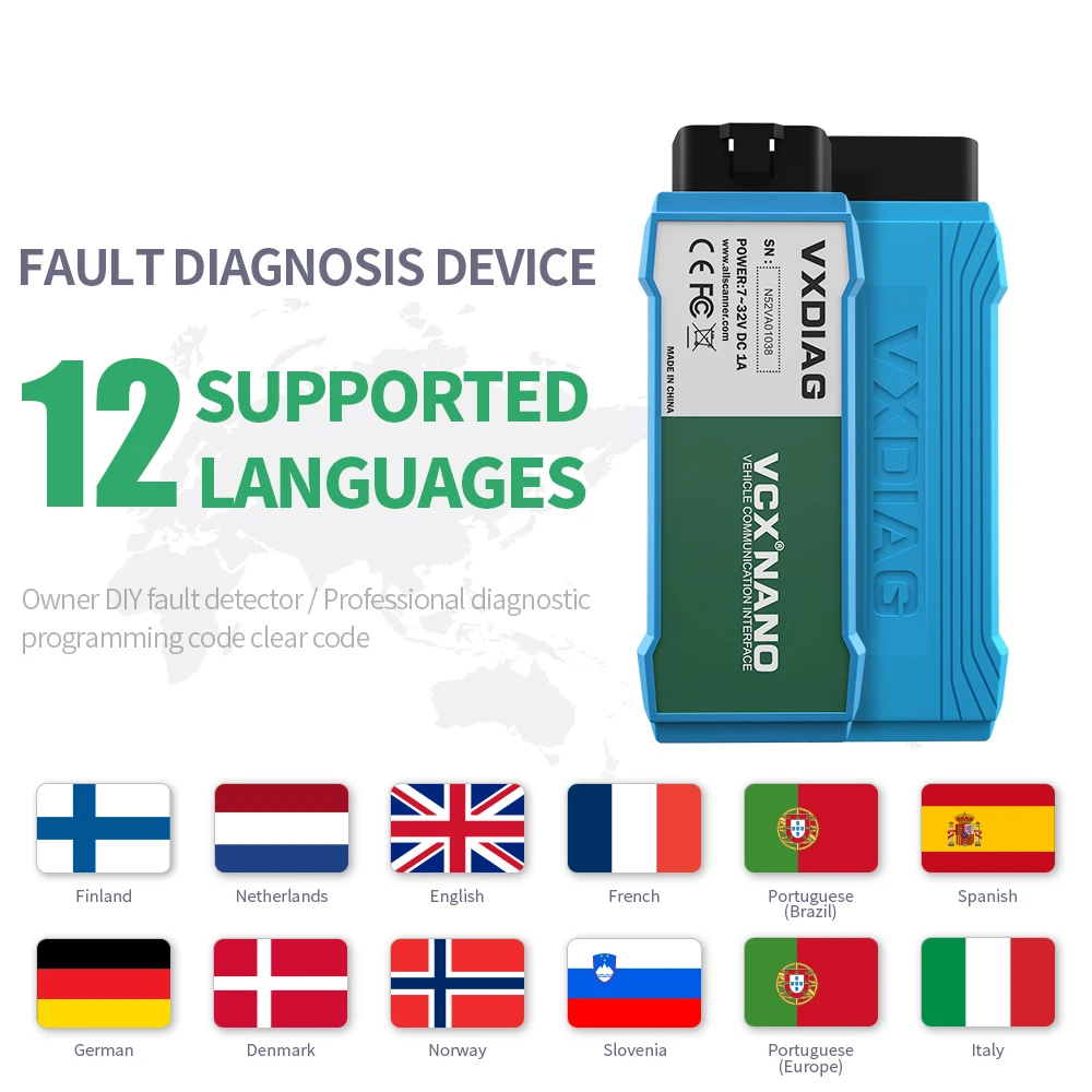 VXDIAG VCX NANO Авто OBD2 диагностический инструмент V5.1.6 Wi Fi сканер Actomotivo Поддержка