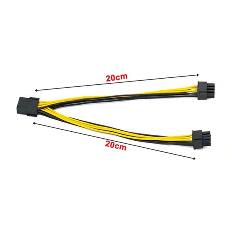 5 шт./лот PCI-E PCIE 8P разъем мама к 2 портам двойной 8Pin 6 + P Штекерный графический