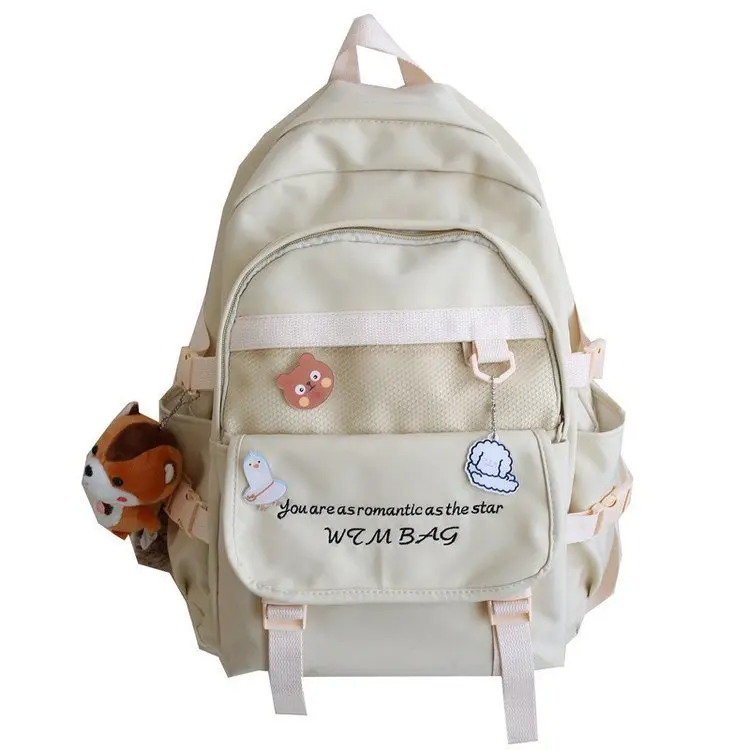 

Japanese School Bags For Teenage Girls Kawaii Backpack Letters Embroidery Backpack Women Nylon Bagpack Large-capacity Laptop Bag