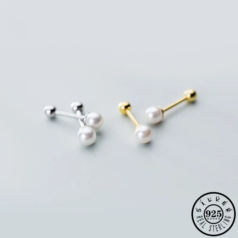 

Серьги женские из серебра 925 пробы с жемчугом, 4 мм