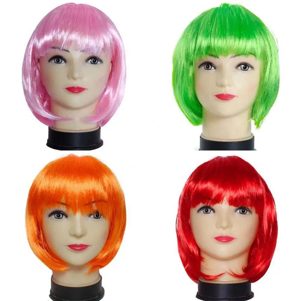 11 стиль короткий Боб натуральный парик термостойкие волокна волос Косплей