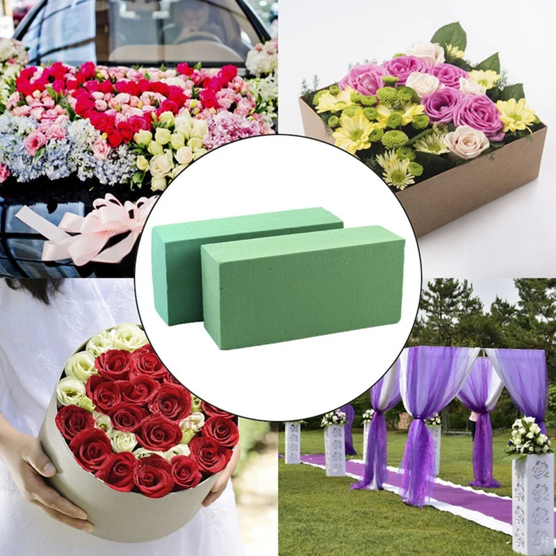 

10Pcs Floral Foam Blocks, Flower Holder Flower Styrofoam Green Bricks Applied Dry or Wet for Artificial Flowers