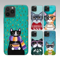 2021 lazy kitten for phone case for iphone 12 11 pro x xs max xr 7 8 plus cute soft cover