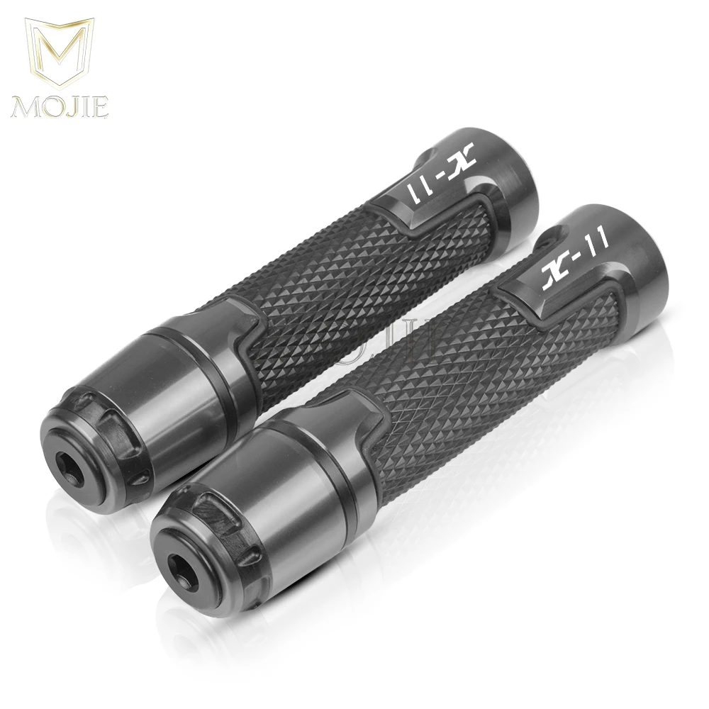 Gray Мотоциклетная противоскользящая амортизирующая рукоятка для руля, крышка слайдера, защита от падения, колпачок для рук, конец для Honda X-11 X11 1999-2002 - Цвет: Gray