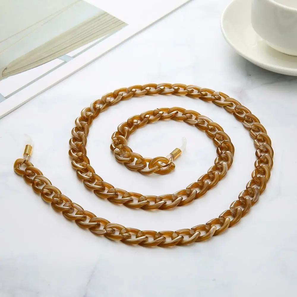 

Fashion Acrylic Sunglasses Chains Lanyard Women Anti-slip Reading Glasses Chain Cord Holder Neck Strap Rope Gift 2021