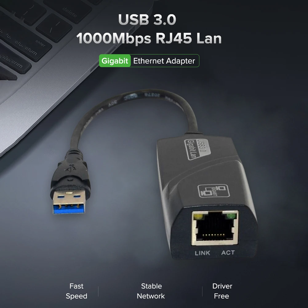 

Проводной адаптер USB3.0 в Gigabit Ethernet, USB, настольный компьютер RJ45, сетевой конвертер 1G, высокоскоростной аксессуар для ПК