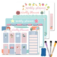 magnetic weekly monthly planner calendar magnets dry erase markers whiteboard for notes message drawing meal fridge stickers a3
