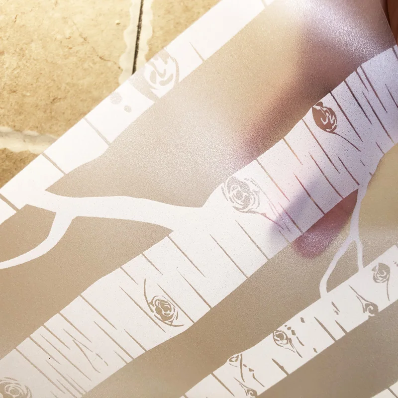 Оконная пленка наклейки на стекло окрашенное самоклеящееся декоративное белое