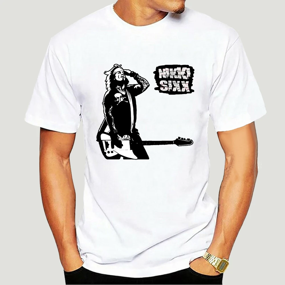 

Shawnajjarosz Men Nikki Sixx T-Shirt Black With Men's Short Sleeve-4827A