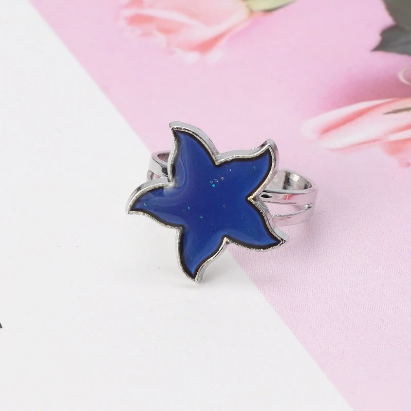 Кольцо с рисунком морской звезды и звезды|Кольца| |