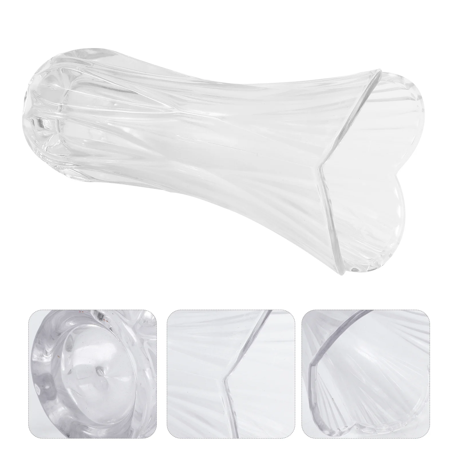 

1pc Delicate Desktop Glass Flower Vase Creative Tabletop Transparent Vase