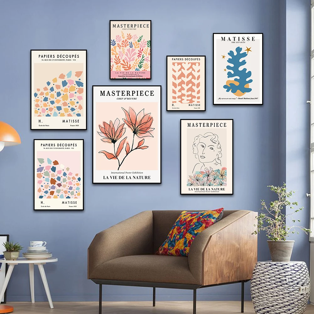 

Retro Flowers Wall Art Posters Pictures Prints Nordic Decoration Abstract Canvas Interior Paintings Living Room Decoration