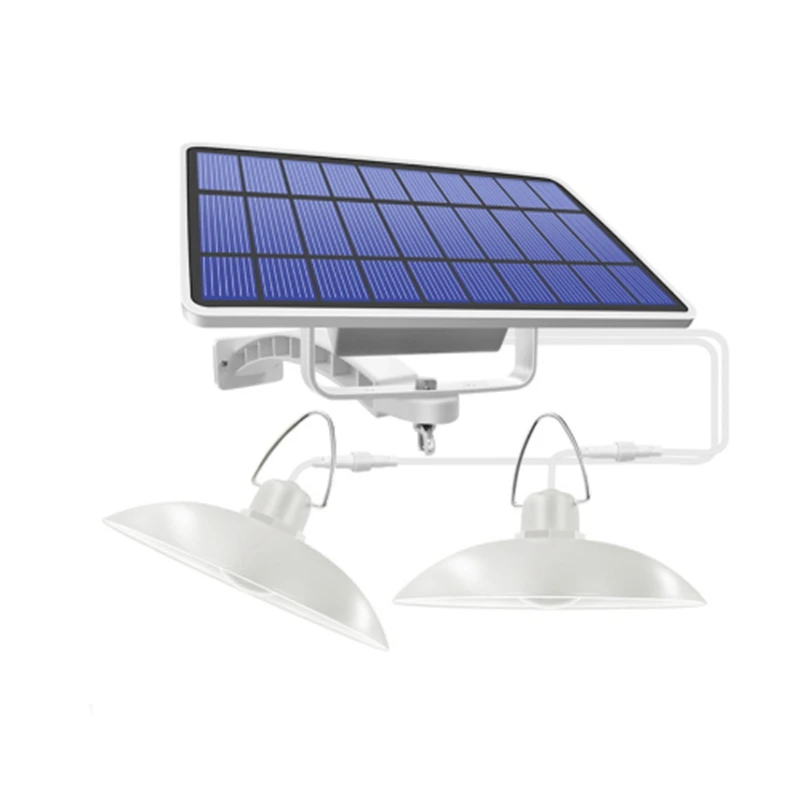 

Подвесной светильник SZYOUMY на солнечной батарее с двойной головкой, лампа для наружного освещения с линией теплого белого/белого света для к...