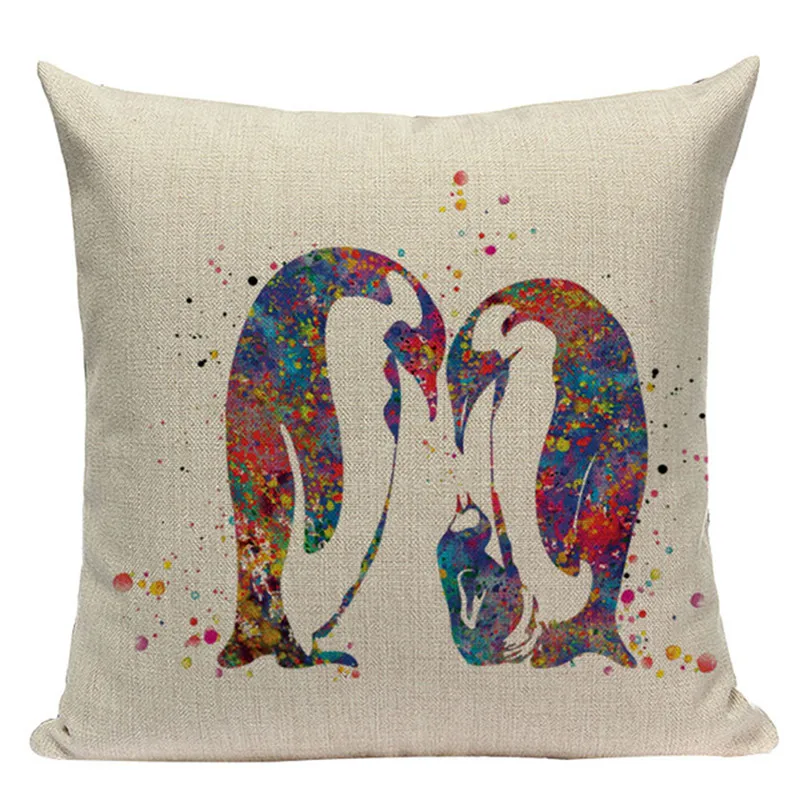 Подушка с Мопсом чехол цветной слон птица подушки в форме рыбы дома кресло для
