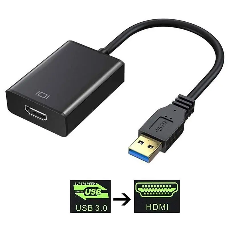 HD MI 1080P USB в HD-МИ адаптер 3.0 HDMI аудио-видео многомониторный конвертерный кабель для ПК ноутбук проектор ЖК-телевизор.
