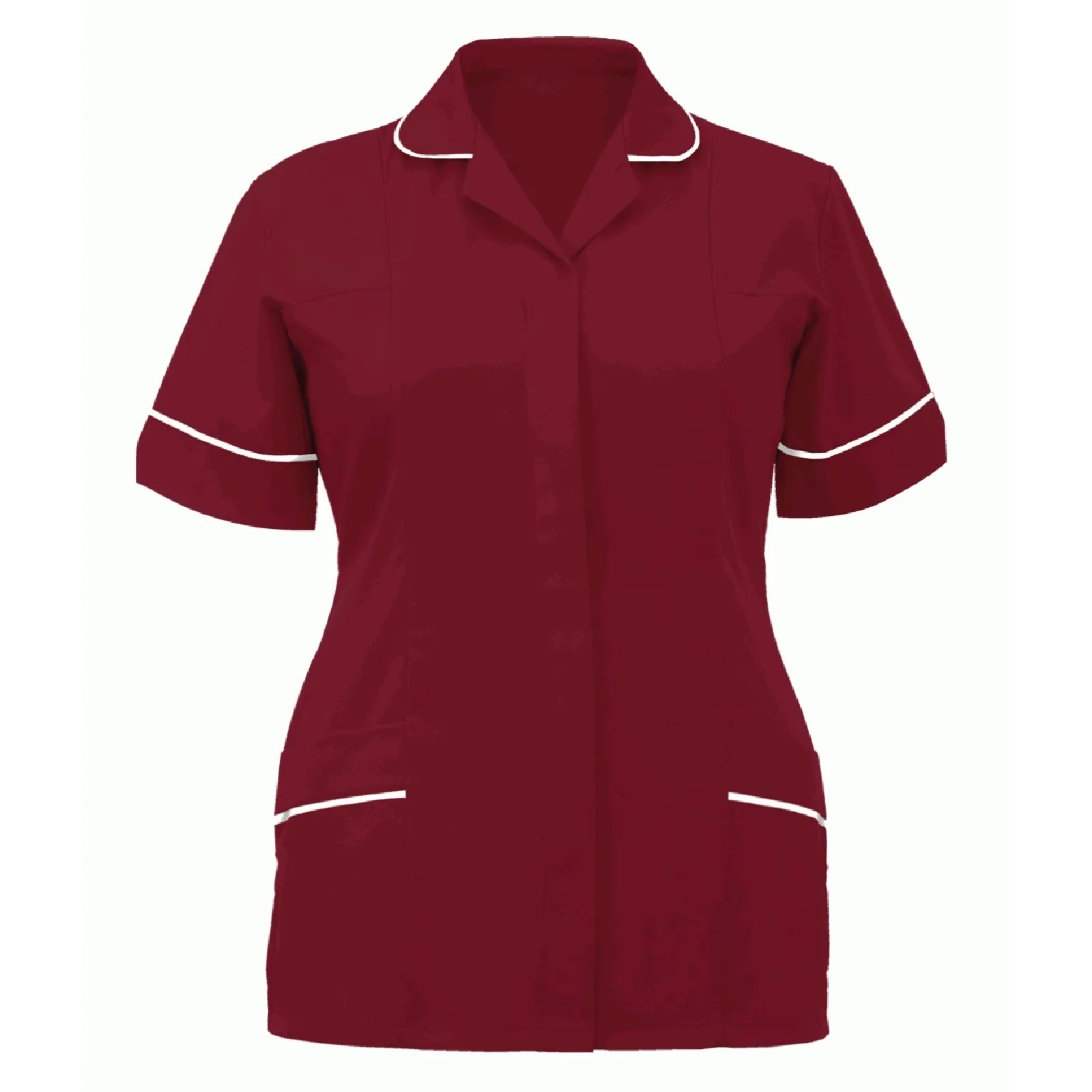 

S-XXXL New Multicolor With pockets Women's Nurses Tunic Uniform Clinic Carer Lapel Protective Clothing Tops nurse accessories F4