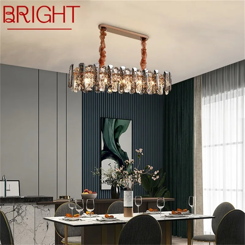 

BRIGHT Crystal Pendant Light Postmodern Luxury LED Lamps Fixture Decorative For Home Living Room