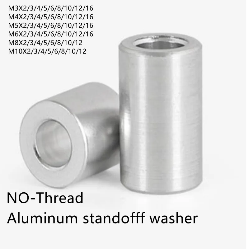 10-20pcs/lot M3 M4 M5 M6 M8 M10 Aluminum flat washer aluminum Bushing gasket Spacer  Non-threaded standoffs For RC Model Parts